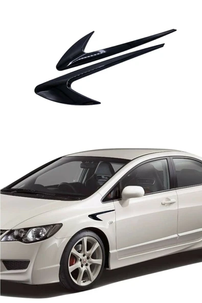 Autowise Universal Oto Çamurluk Venti Sağ Ve Sol Her Araca Uygun Nike Şeklinde Çamurluk Süsü - 3