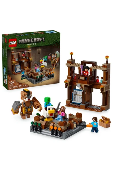 ® Minecraft® Orman Malikanesi Dövüş Ringi 21272 - 10+ Yaratıcı Oyuncak Yapım Seti (491 Parça)
