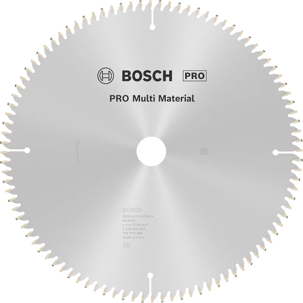 Bosch MultiMaterial 305 x 30 MM 96 Diş Daire Testere Bıçağı