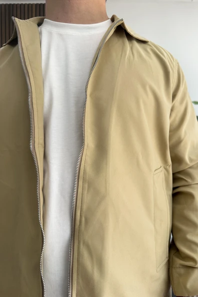 Erkek Oversize Trenç Ceket Mevsimlik Kahverengi Edw360 - 5