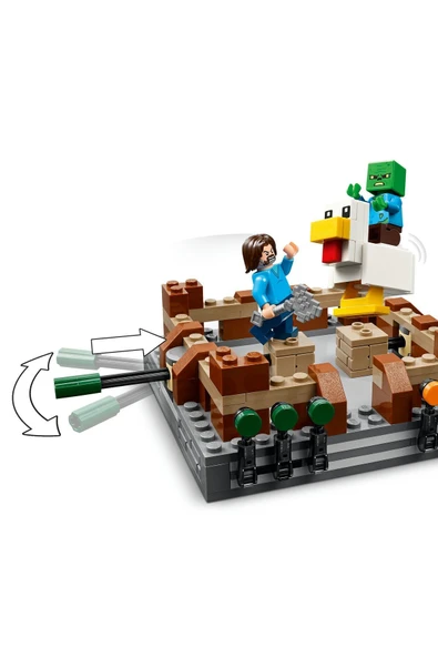 ® Minecraft® Orman Malikanesi Dövüş Ringi 21272 - 10+ Yaratıcı Oyuncak Yapım Seti (491 Parça) - 8