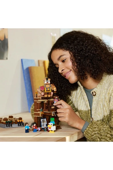 ® Minecraft® Orman Malikanesi Dövüş Ringi 21272 - 10+ Yaratıcı Oyuncak Yapım Seti (491 Parça) - 6