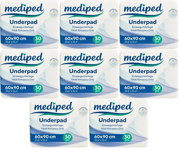 Mediped Hasta Alt Açma Yatak Koruyucu Örtü 60*90CM Klasik 240 Adet (8PK*30)