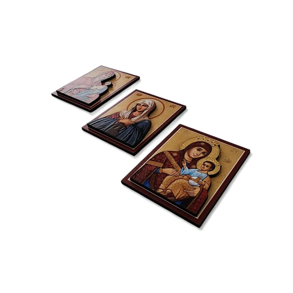 Meryem Ana Kabartmalı Magnet 3'lü No:5 - Resim 3