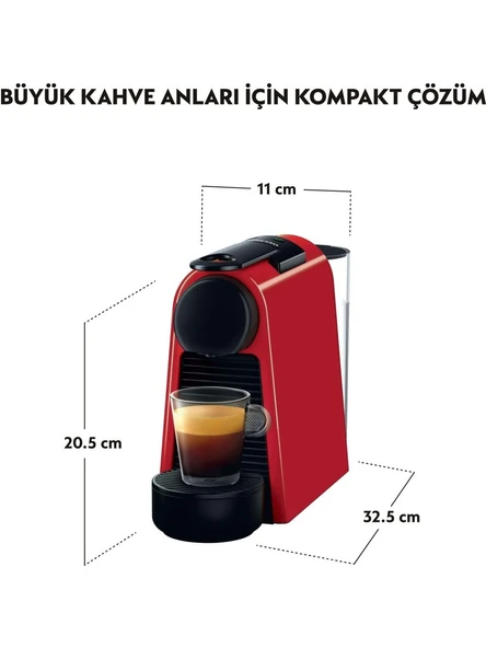 Nespresso Essenza Mini D 30 Kahve Makinesi Kırmızı