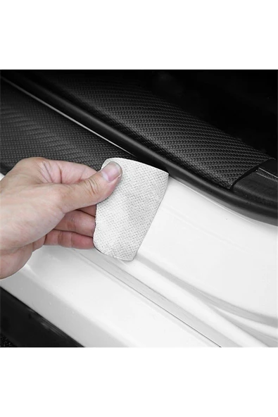 Autowise Fiat Logolu Karbon Kapı Eşiği Koruyucu Bant Folyo 4'lü Set - 3