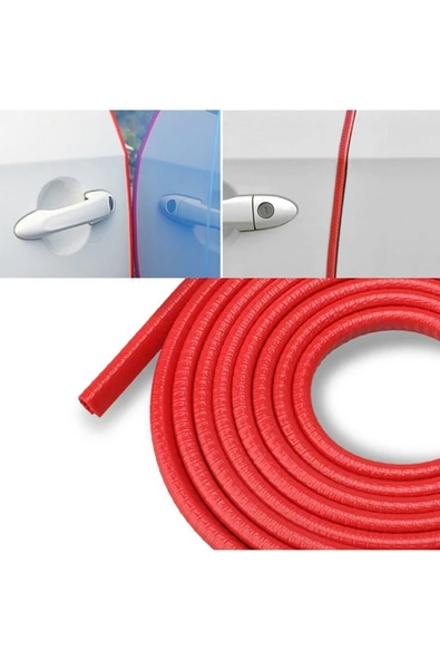 Autowise Oto Kapı Fitili Çizilmelere Karşı Koruyan Araç Kapı Koruyucu Fitil Kırmızı 5 Metre - 3