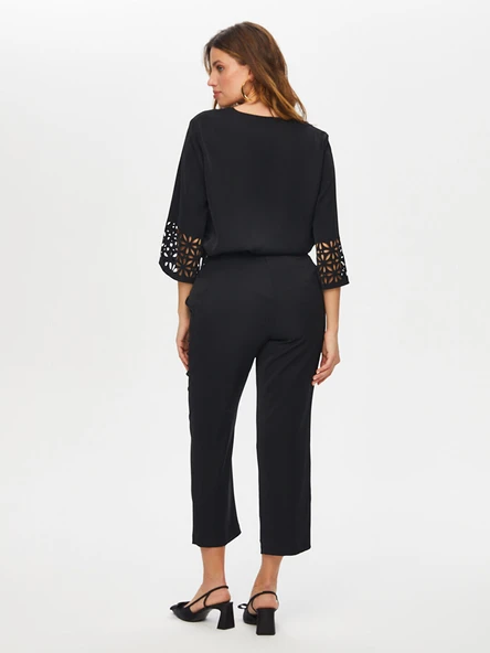 Kadın Paçası Delik İşli Slim Fit Pantolon Faik Sönmez - Resim 12