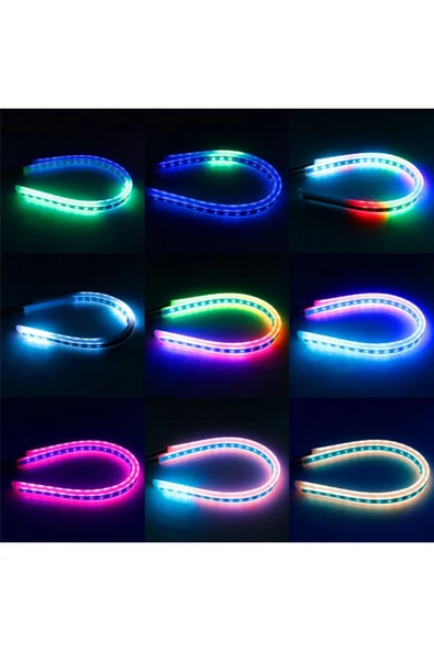 Autowise Kumandalı Far Üstü Kayar Led Rgb 60cm - 3