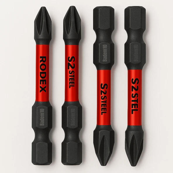 Mıknatıslı Bits Uç Ph2 50 mm Vida Sökme 5 Cm Yıldız Matkap Vidalama Ucu S2 Çeliği 4 Adet - 3