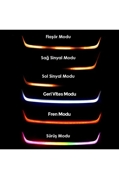 Autowise Oto Bagaj Sinyalli Kayar Led Çok Fonksiyonlu Bagaj Kayar Led 120cm - 3