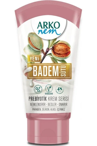 Arko Nem Prebiyotik Krem Serisi Badem Sütü 60 ml El ve Vücut Kremi