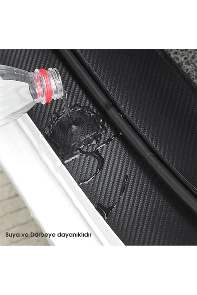 Autowise Cupra Logolu Karbon Kapı Eşiği Koruyucu Bant Folyo 4'lü Set - Resim 3