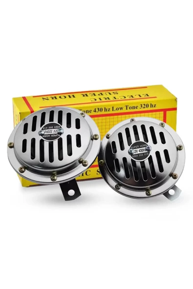 Autowise Hella Korna Yüksek Sesli Araç Kornası 12 Volt Nikelajlı Oto Korna 2 Adet - 4