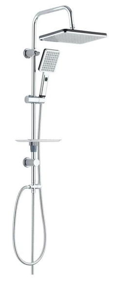 Yağmurlama Tepe Duşlu Sürgülü Duş Seti Krom
