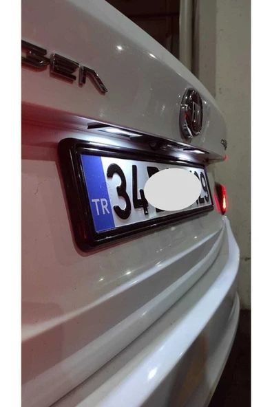 Autowise Parlak Siyah Çerçeveli Oto Plakalık Abs Plastik Esnek Piano Black Plakalık 2 Adet - 4