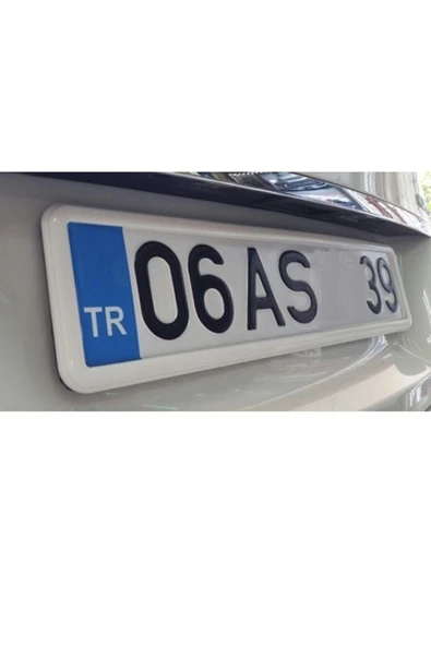 Autowise Beyaz Çerçeveli Oto Plakalık Abs Plastik Esnek Plakalık 2 Adet