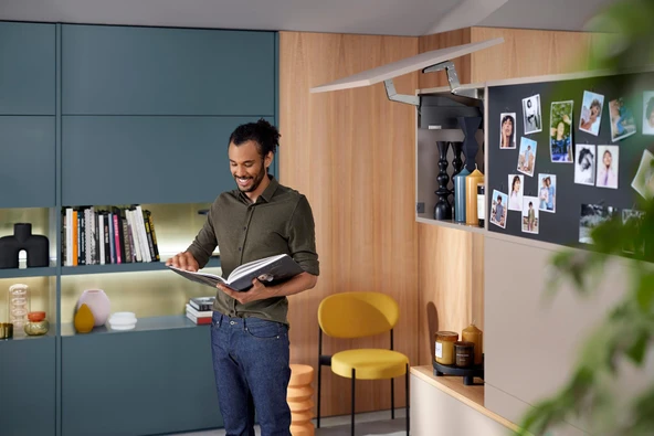 Blum Aventos HS-Top Eğimli Kalkar Kapak Mekanizması Seti 28-35 - Resim 5