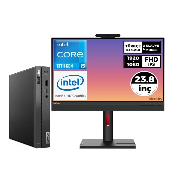 Lenovo Thinkcentre Neo 50Q G4 i5-13420H 32GB 512GB SSD W11P + 23.8" Fhd Tiny In One 12NAGA24TX 023
