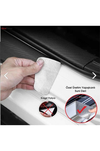 Autowise DS Logolu Karbon Kapı Eşiği Koruyucu Bant Folyo 4'lü Set - 2