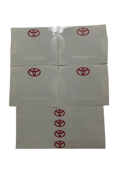 Autowise Toyota Marka Logolu Oto Kapı Kolu Çizik Önleyici Yapışkan 8'li Set