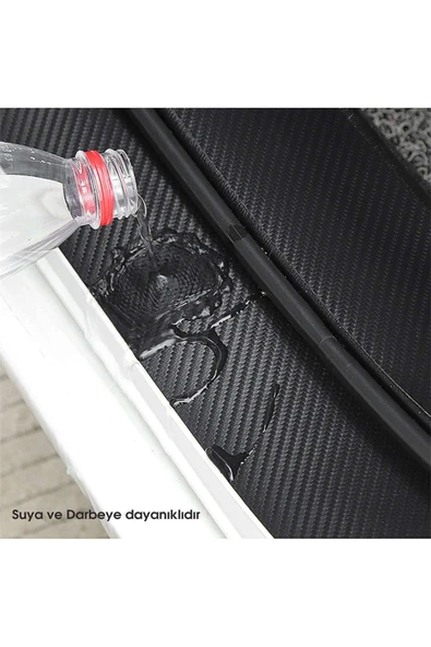 Autowise MG Logolu Karbon Kapı Eşiği Koruyucu Bant Folyo 4'lü Set Morris Garages - Resim 8