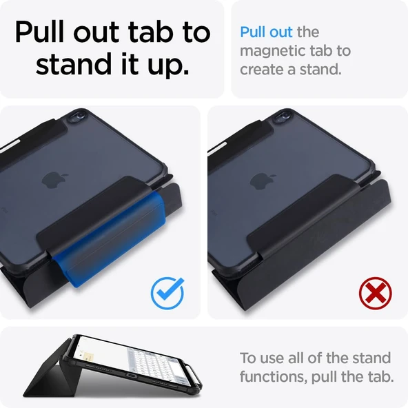 Spigen iPad Pro 11" (2022 / 2021 / 2020 / 2018) Kılıf Ultra Hybrid Pro Black - ACS03655