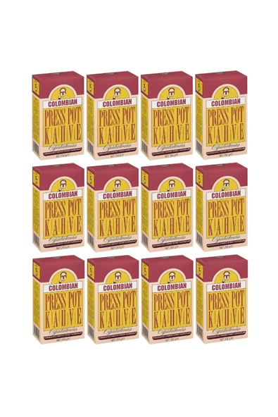 Mehmet Efendi Colombıan Press Coffee Folyo 250gr 12 Li Set
