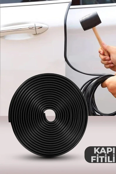 Autowise Oto Kapı Fitili Çizilmelere Karşı Koruyan Araç Kapı Koruyucu Fitil Siyah 5 Metre