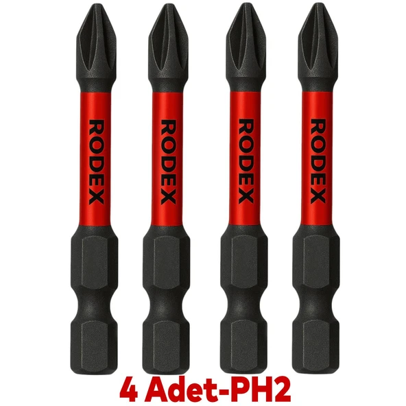 Mıknatıslı Bits Uç Ph2 50 mm Vida Sökme 5 Cm Yıldız Matkap Vidalama Ucu S2 Çeliği 4 Adet