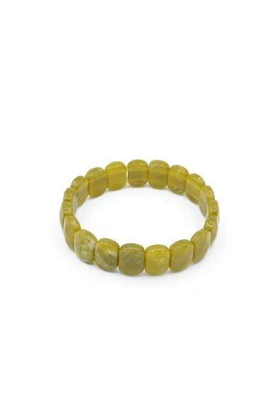 Rolex Model Hakiki Doğal Peridot Olivin Taşı Bileklik - 3