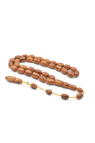 Enes Abdo İmzalı Kapsül Kesim Kahverengi Çekoslavak Katalin Tesbih - Resim 2