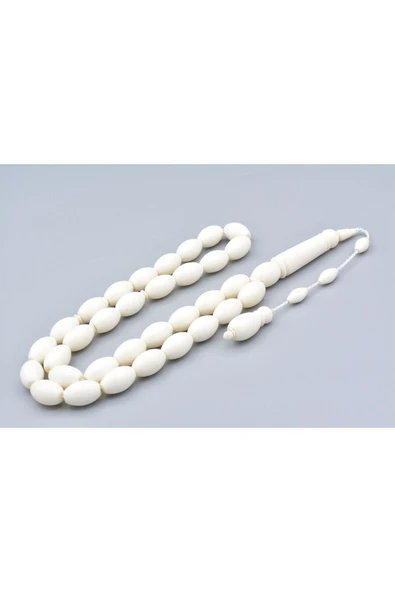 Usta İşi Sistemli Beyzi Kesim İri Boy Deve Kemiği Tesbih - Resim 3