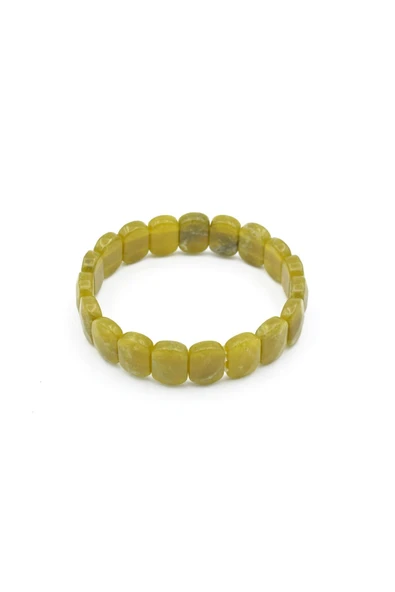 Rolex Model Hakiki Doğal Peridot Olivin Taşı Bileklik - 2