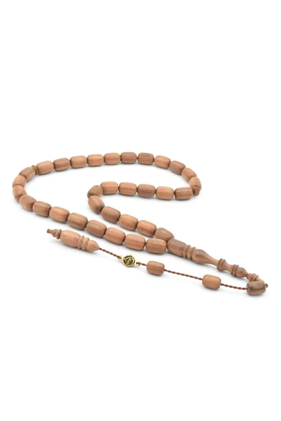 Usta İşi İmzalı Kapsül Kesim Kokulu Açık Kahve Pelesenk Tesbih - 2