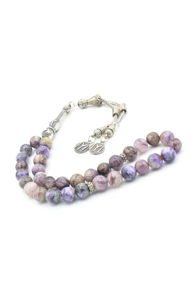 Hakiki Doğal Çeroit Taşı Tesbih 8.5 Mm - 3