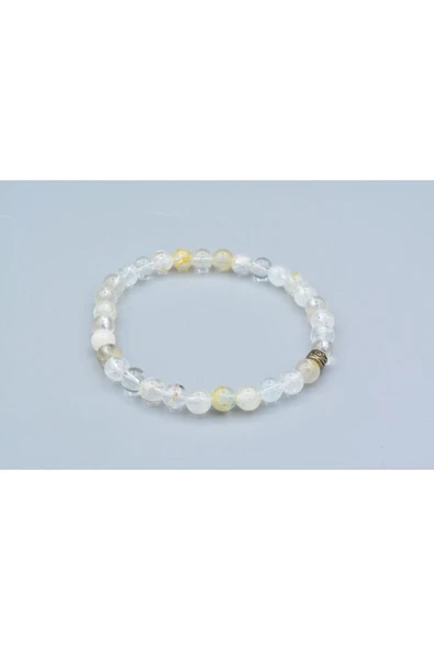 Küre Model Hakiki Doğal Topaz Taşı Bileklik - 2