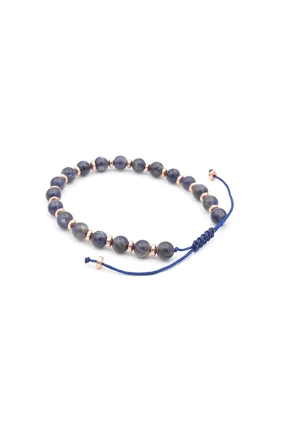 Makrome Model Hakiki İyolit Taşı Bileklik 6 Mm - 2