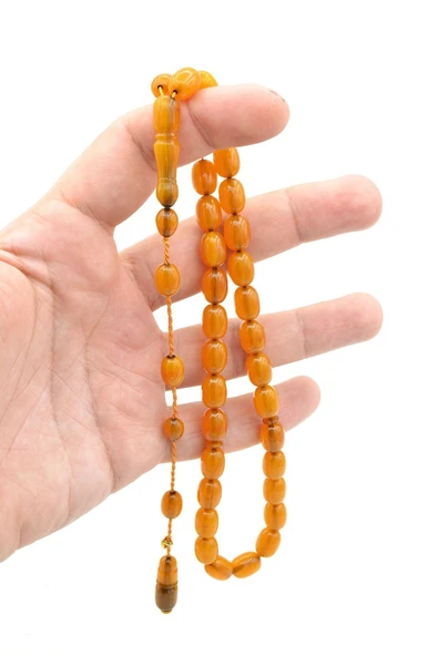 Enes Abdo İmzalı Kapsül Kesim Sarı Katalin Tesbih - Resim 6