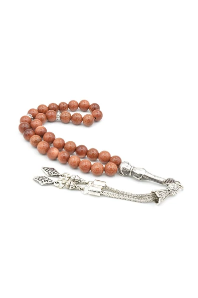 Hakiki Doğal Turuncu Yıldız Taşı Tesbih 8 Mm ürün görseli 1