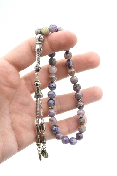 Hakiki Doğal Çeroit Taşı Tesbih 8.5 Mm - 5