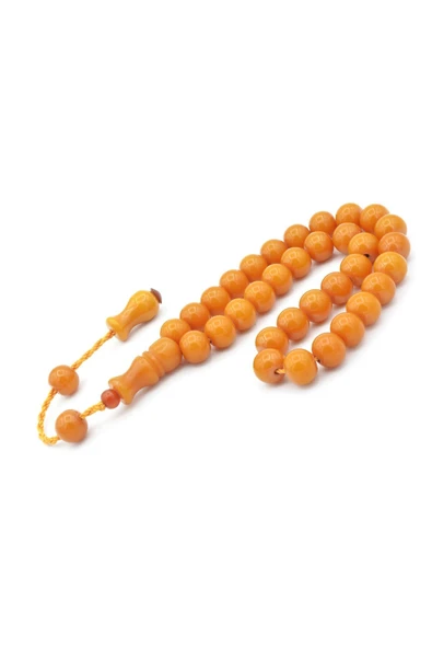 Şükrü Baba Yapımı Küre Model İri Turuncu Sıkma Kehribar Tesbih - Resim 4