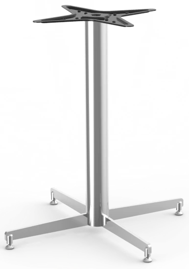 Ortadan Tablalı Modern Parlak Krom Cube Masa Ayağı 70-460 mm.