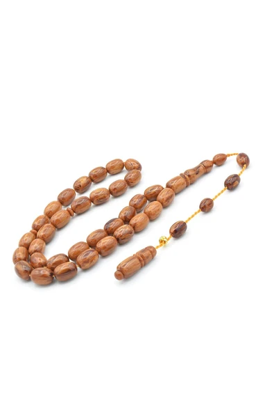 Enes Abdo İmzalı Kapsül Kesim Kahverengi Çekoslavak Katalin Tesbih - Resim 3