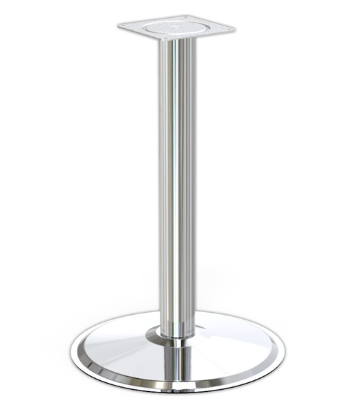 Ortadan Tablalı Paslanmaz Masa Ayağı Yuvarlak 76-480 Mm