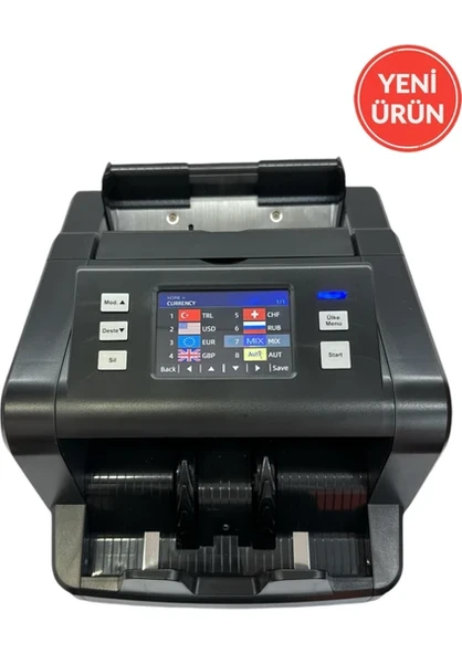 HesapliDepom P80 Karışık Para Sayma Makinesi 6 Ülke Para Birimi TL, USD, EURO,GBP, CHF, RUB - 2