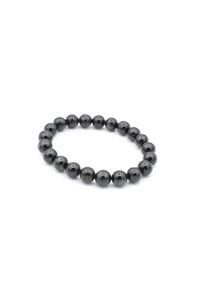 Hakiki Doğal Hipersten Taşı Bileklik Hypersthene 8.5 Mm - 1