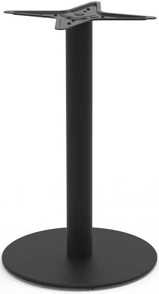 Ortadan Tablalı Masa Ayağı Yuvarlak Mat Siyah 76-480 Mm