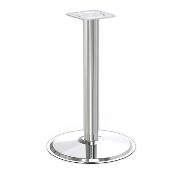 Ortadan Tablalı Paslanmaz Masa Ayağı Yuvarlak 76-480 Mm - 2