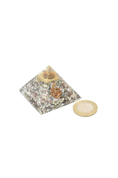 Hakiki Doğal Larimar Taşlı Orgonit Piramit - 6